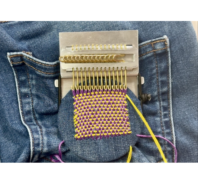 Handmade Speedweve Loom with 14 Brass Hooks & 67mm Wooden Disc
