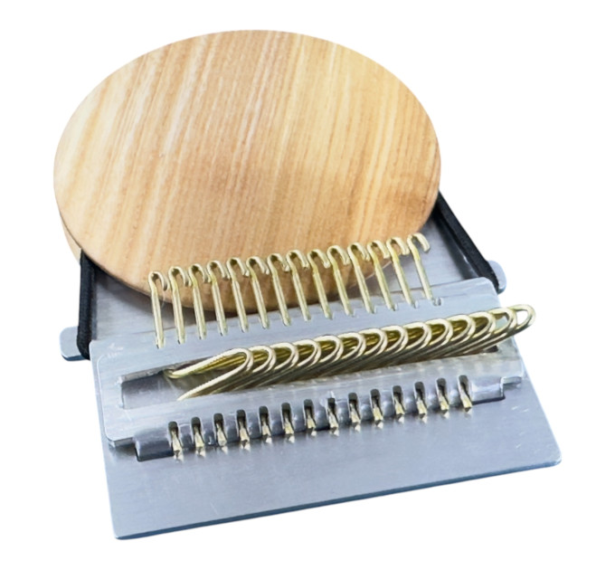 Handmade Speedweve Loom with 14 Brass Hooks & 67mm Wooden Disc